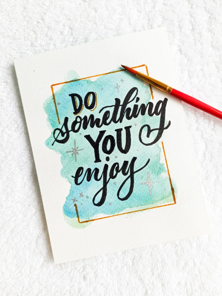 Do Something You Enjoy - journaling and drawing as a self care practice